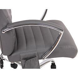 Avis Decoshop26 Fauteuil de bureau en synthétique gris avec fonction massage réglable en hauteur et pivotant BUR10365