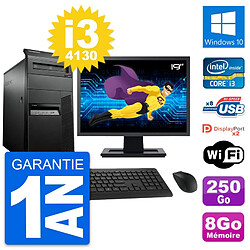 PC Tour Lenovo M93p Ecran 19" Intel i3-4130 RAM 8Go Disque 250Go Windows 10 Wifi · Occasion 