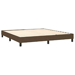 Acheter vidaXL Sommier à lattes de lit matelas et LED Marron foncé 160x200 cm