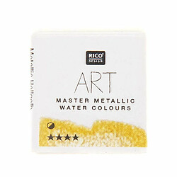 Rico Peinture Aquarelle métallique 1/2 godet - Jaune clair