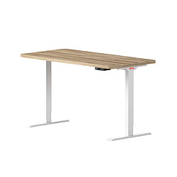 ELEVA Bureau assis debout effet bois naturel 120x70x3cm