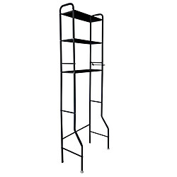 Etagère au-dessus des WC Salle de Bain 3 Hauteurs Nyana Home 150x50x18cm Noir