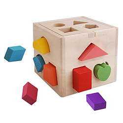 Acheter Universal Cubes en bois Jouets Cubes Puzzle Boîte à prise bébé Trains en bois Jouets d'apprentissage de la motricité Jouets facilitant la reconnaissance des formes et la mise au point