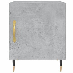 Acheter Maison Chic Table de chevet,Table de Nuit,Meuble de Rangement gris béton 40x40x50 cm bois d’ingénierie