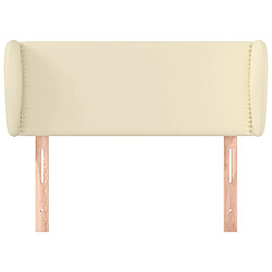 Avis Maison Chic Tête de lit scandinave avec oreilles,meuble de chambre Crème 103x23x78/88 cm Similicuir -MN23215