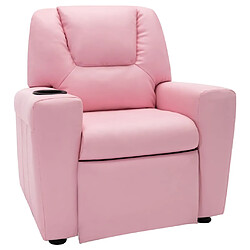 vidaXL Fauteuil inclinable enfants Similicuir Rose 