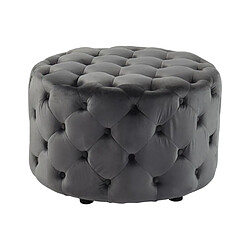 Vente-Unique Pouf FOURCA en velours - Gris