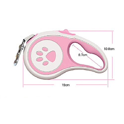 Universal Cinq mètres de bande dessinée pour chien en nylon rétractable automatique pour chien en plomb à bras étendu pour chat avec corde de traction pour chien avec fourniture de ceinture pour chien