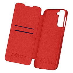 Housse Galaxy S21 Plus Étui Folio Porte-carte Cuir Véritable Qin Nillkin rouge