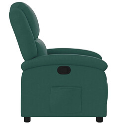 Acheter Maison Chic Fauteuil inclinable,Fauteuil luxe de relaxation Vert foncé Tissu -MN57107