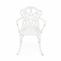 Mes Lot de 2 chaises de jardin en aluminium blanc - TROGEN