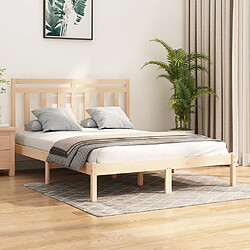 vidaXL Cadre de lit sans matelas 120x200 cm bois massif 