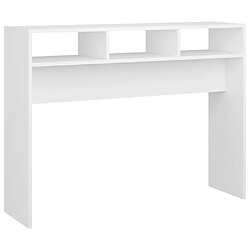 Maison Chic Table console | Meuble d'entrée | Table d'appoint Blanc 105x30x80 cm Aggloméré -GKD72246