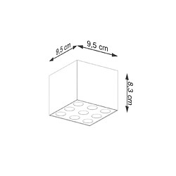 Sollux Downlight minimaliste monté en surface noir pas cher