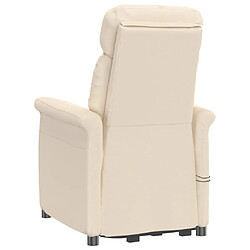 vidaXL Fauteuil inclinable de massage électrique Beige Microfibre pas cher