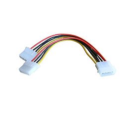 Ansonic Câble d'alimentation interne Molex Mâle - 2x Molex Femelle 0.15 m