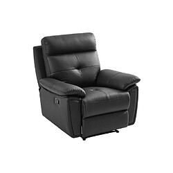 Vente-Unique Fauteuil relax en cuir noir VINETA 