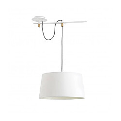 faro Suspension blanche Fusta 1 ampoule