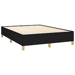 Avis vidaXL Sommier à lattes de lit avec matelas Noir 140x200 cm Tissu