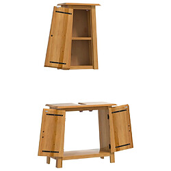 Avis vidaXL Ensemble de meubles de salle de bain 2 pcs bois de pin massif