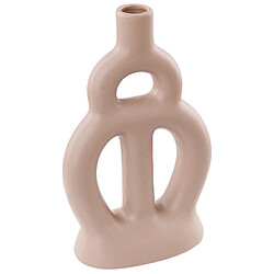 Beliani Vase à fleurs KOZANI fait à la main Céramique 28 cm Beige sable