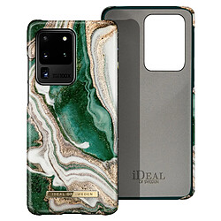 iDeal of Sweden Coque pour Samsung S20 Ultra Marbré Luxe Ultra fine Golden Jade Marble Vert Foncé 