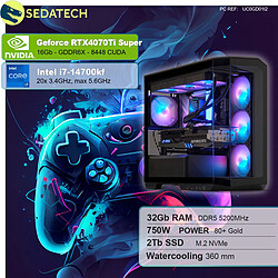 Sedatech PC Gamer • Intel i7-14700KF • RTX4070Ti Super • 32 Go DDR5 • 2To SSD M.2 • sans OS