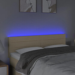 Avis Maison Chic Tête de lit scandinave à LED,meuble de chambre Crème 144x5x78/88 cm Tissu -MN50825