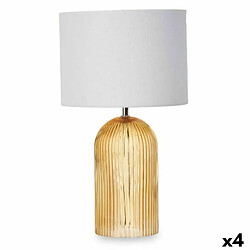 Gift Decor Lampe de bureau Rayures 40 W Ambre Verre 25,5 x 43,5 x 25,5 cm (4 Unités)