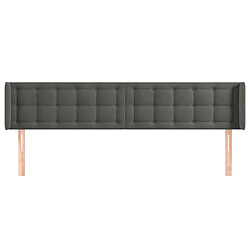 Avis Maison Chic Tête de lit scandinave avec oreilles,meuble de chambre Gris foncé 163x16x78/88 cm Velours -MN47682