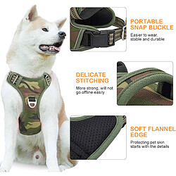 Acheter Universal Tactique sans câble Durable Durable Lourd Camouflage Réfléchissant Animaux de compagnie Harness Manette de contrôle