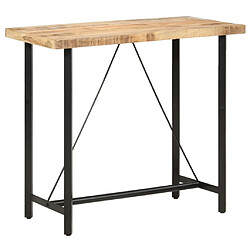 vidaXL Table de bar 120x58x107 cm Bois de manguier brut 