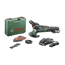 Bosch AdvancedMulti 18 Découpeur-ponceur Multifonctions sans-fil 18V avec AutoClic + 1x Batterie 2,5Ah + Chargeur + Coffret + Accessoires (0603104001)