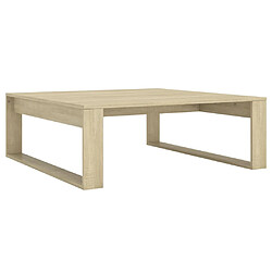 vidaXL Table basse Chêne sonoma 100x100x35 cm Bois d'ingénierie