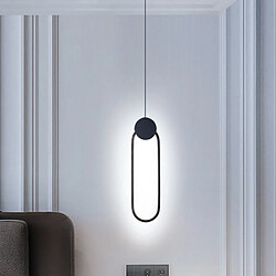 Stoex Lampe À Suspension Nordique Suspension Luminaire Moderne Lustre Led Minimaliste (Noire), Luminaire D'Intérieur, Blanc Froid