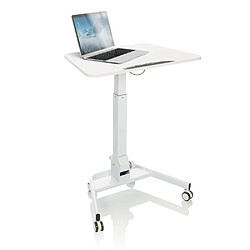 Table assis/debout / table de travail STAND VM-SU II avec roulettes, pliable, blanc hjh OFFICE