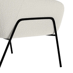 Avis Rendez Vous Deco Fauteuil blanc Aubin effet laine bouclette