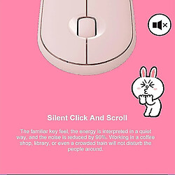 Universal Yyh souris infructueuse souris Bluetooth Slim pour ordinateur portable (rose)