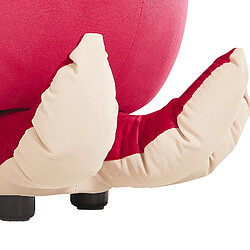 Beliani Pouf enfant en velours rouge OCTOPUS pas cher