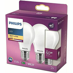 Acheter Lampe LED Philips Classic Standard 60 W Blanc E E27 (2700 K) (2 Unités)