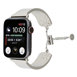 Wewoo Bracelet simple en acier inoxydable 316 avec gaufré pour Apple Watch séries 5 et 4 44 mm / 3 et 2 et 1 42 mm Argent 