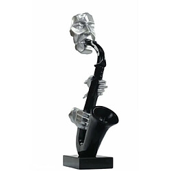 Magneticland Sculpture Saxophoniste argent-noir INITIAL