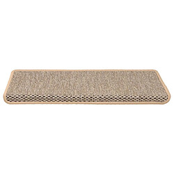 Avis vidaXL Tapis d'escalier autocollants 15 pcs 65x21x4 cm Beige clair