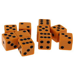 Pack De 10pcs 18mm Dés à Six Faces D6 Pour Du0026D TRPG Party Game Toy Orange