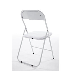 Avis Decoshop26 Chaise de cuisine pliable blanc pied en métal blanc MED10012