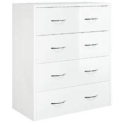 Avis Maison Chic Buffet commode,console avec 4 tiroirs pour rangement 60x30,5x71 cm Blanc brillant -MN89537