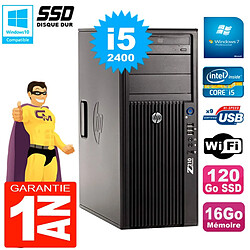 PC HP WorkStation Z210 Tour Core i5-2400 RAM 16Go SSD 120Go Graveur DVD Wifi W7 - Occasion