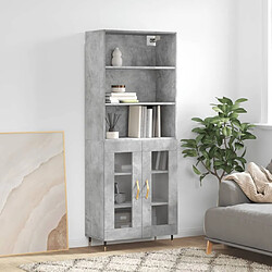 Maison Chic Buffet,Meuble de Rangement,commode pour salon,Cuisine Gris béton 69,5x34x180 cm Bois d'ingénierie -MN12054