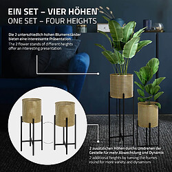 ML-Design Supports à fleurs Set de 6 pots en acier Pot de fleurs Support de plantes Colonn pas cher