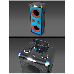 Muse Enceinte portable sans fil stéréo 500 Watts - Bluetooth/NFC - Radio FM - Lecteur CD - Effets lumineux - AUX/USB - Micro inclus